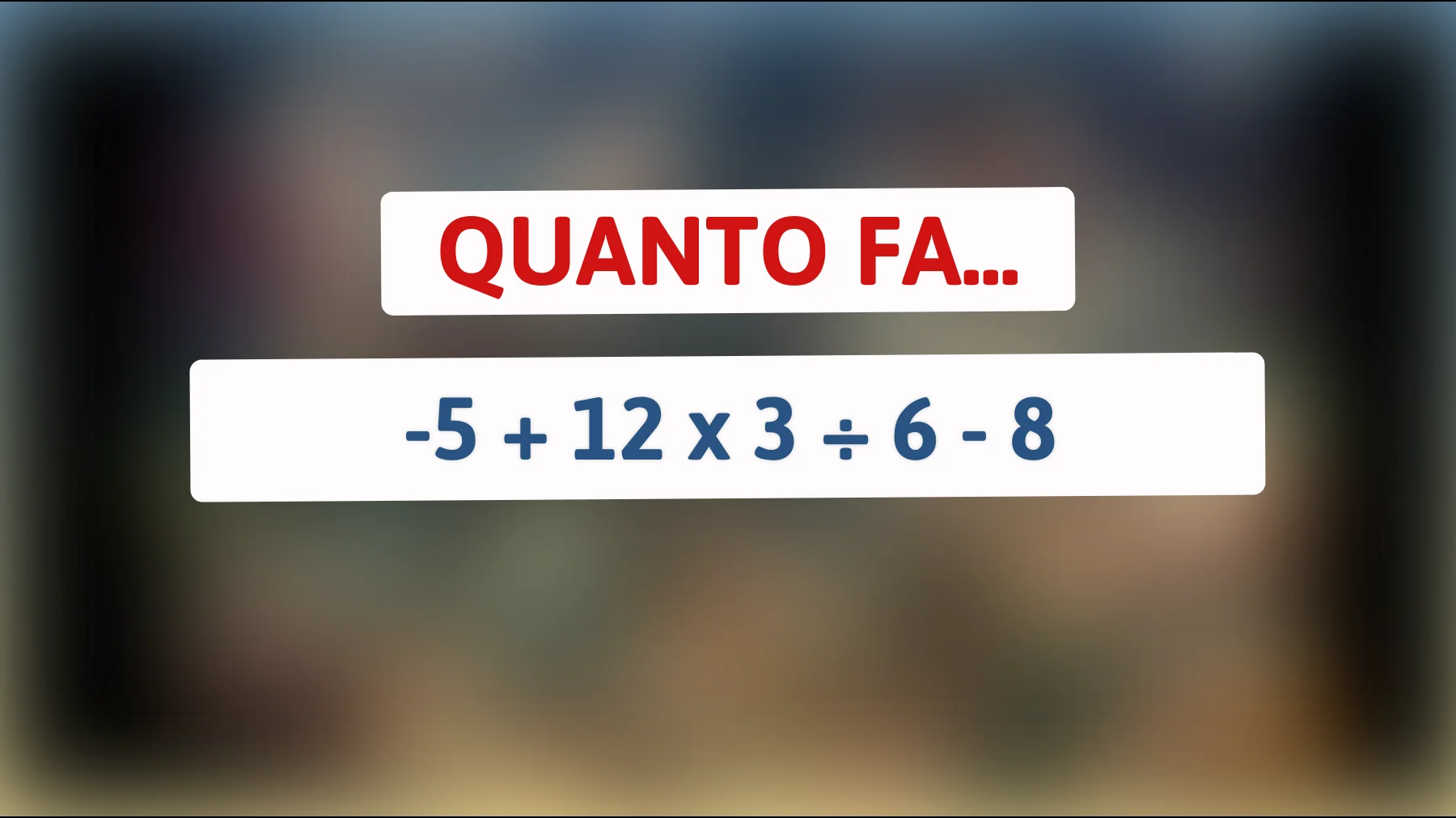 Risolvi l'indovinello impossibile che solo le menti più brillanti possono decifrare! Testa la tua intelligenza adesso!"