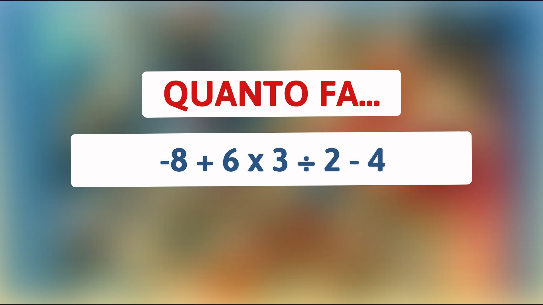 Scopri la sorprendente risposta a questo semplice calcolo che solo i veri geni riescono a risolvere! Sei pronto a sfidare la tua intelligenza?"