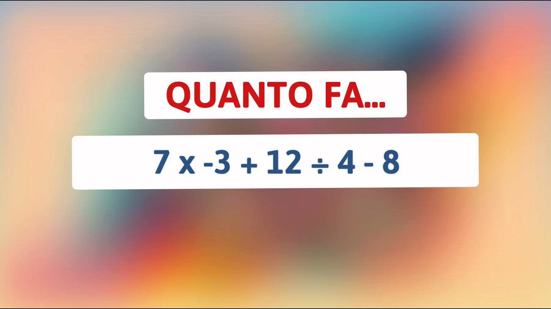 Scoprilo se puoi! Solo il 2% degli utenti riesce a risolvere questo rompicapo matematico in pochi secondi! Sei tra loro?"
