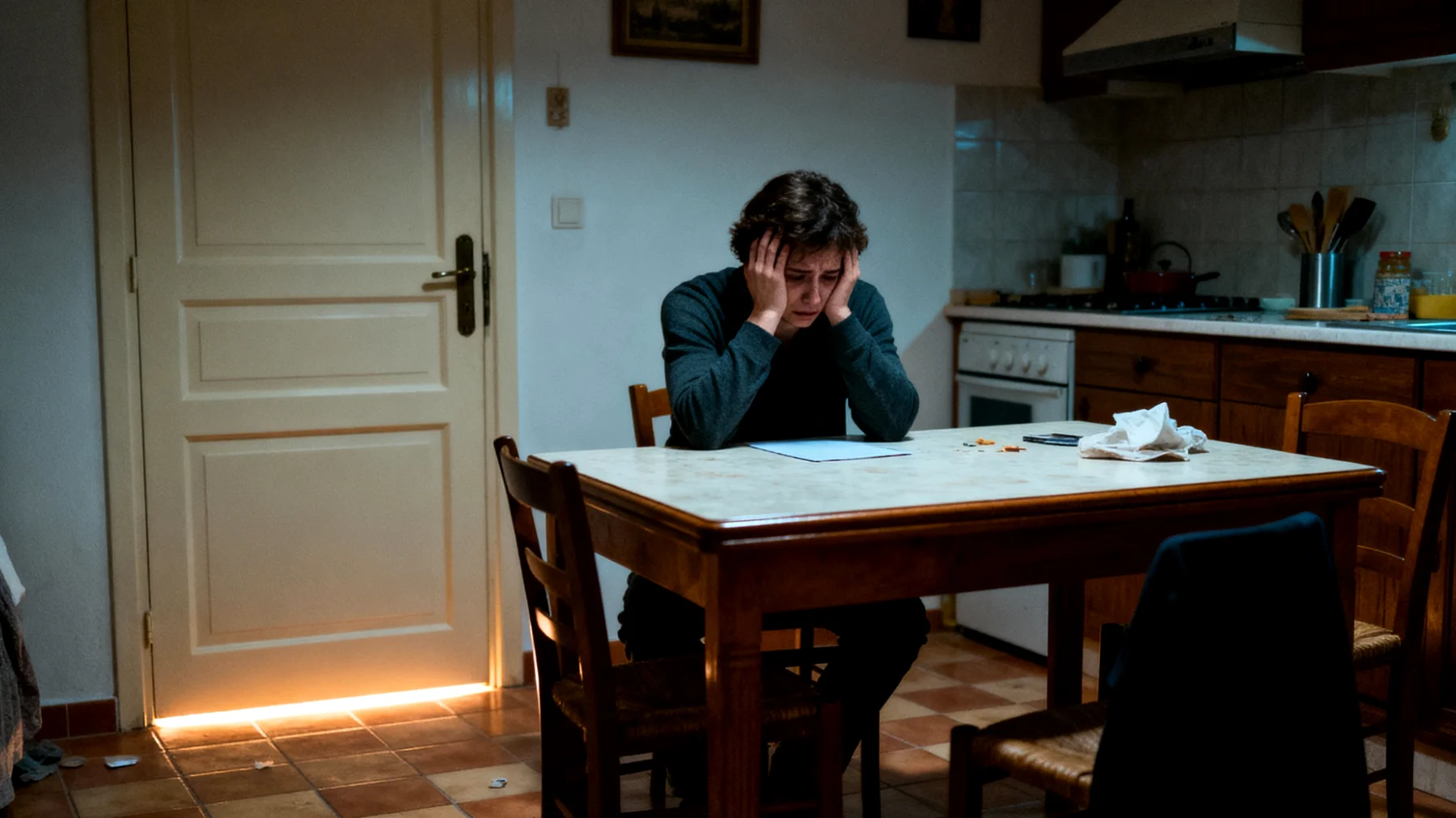 Genitori che si sentono costantemente in colpa per non essere abbastanza presenti o per le scelte educative fatte con i loro figli adolescenti, temendo di aver sbagliato qualcosa di importante nella loro crescita"